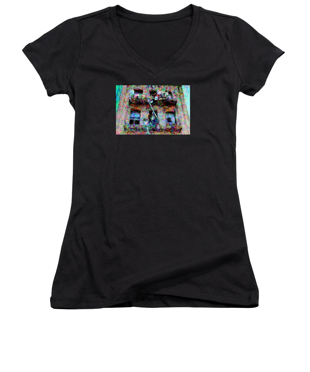 Expressionism Women's V-Neck featuring the photograph Circumstances by Nick David