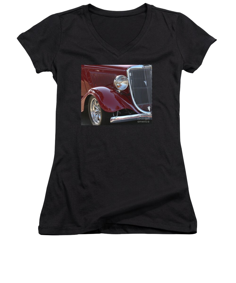 Cars Women's V-Neck featuring the photograph Classic Ford Car by Tap On Photo