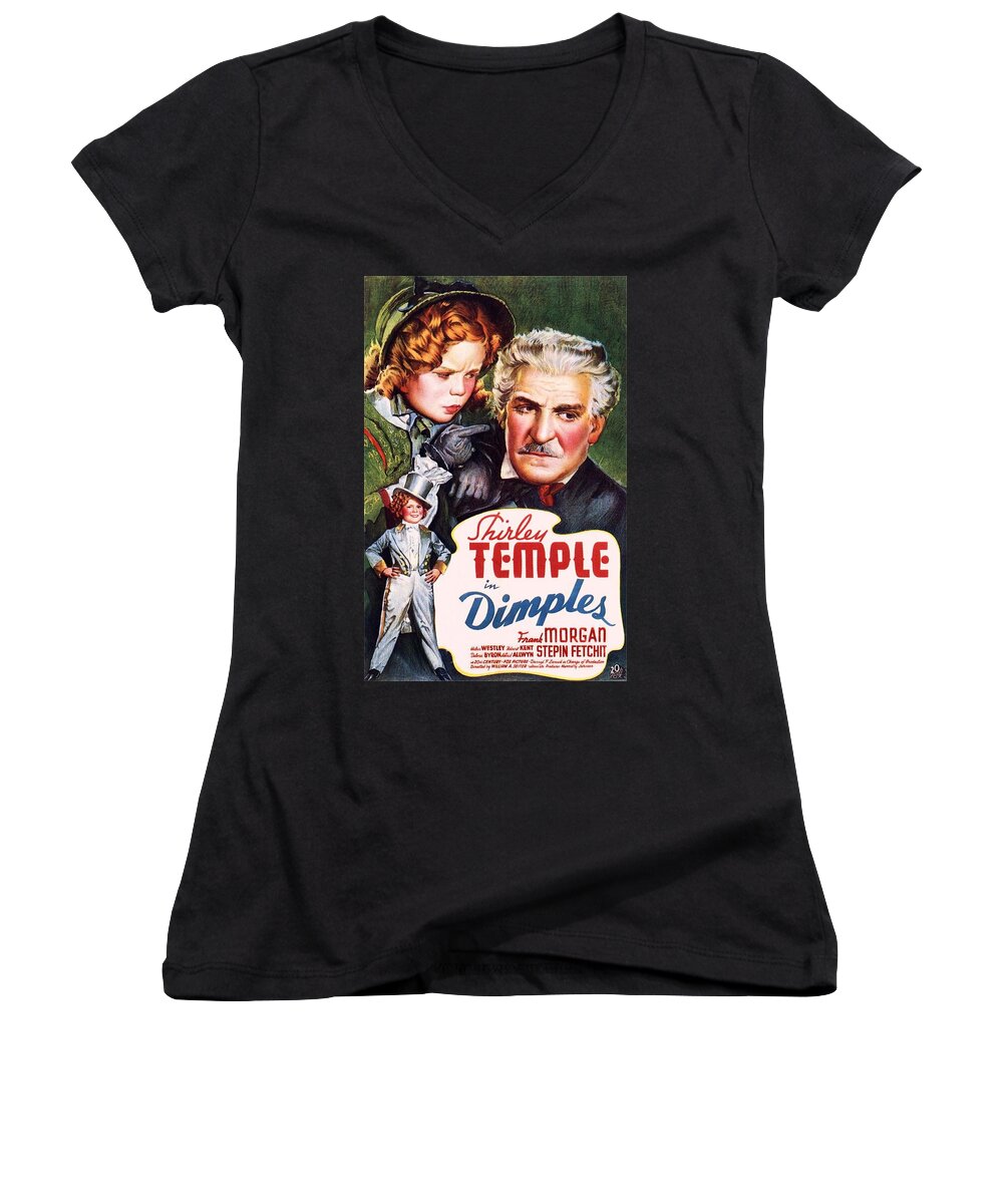 Dimples Women's V-Neck featuring the photograph Dimples by Movie Poster Prints