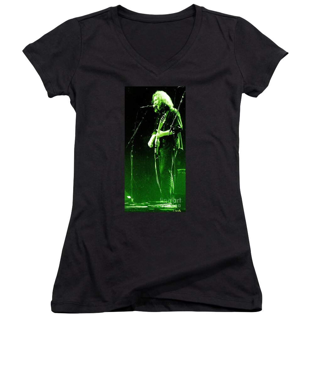 Jerry Women's V-Neck featuring the photograph Dressed Myself in Green by Susan Carella