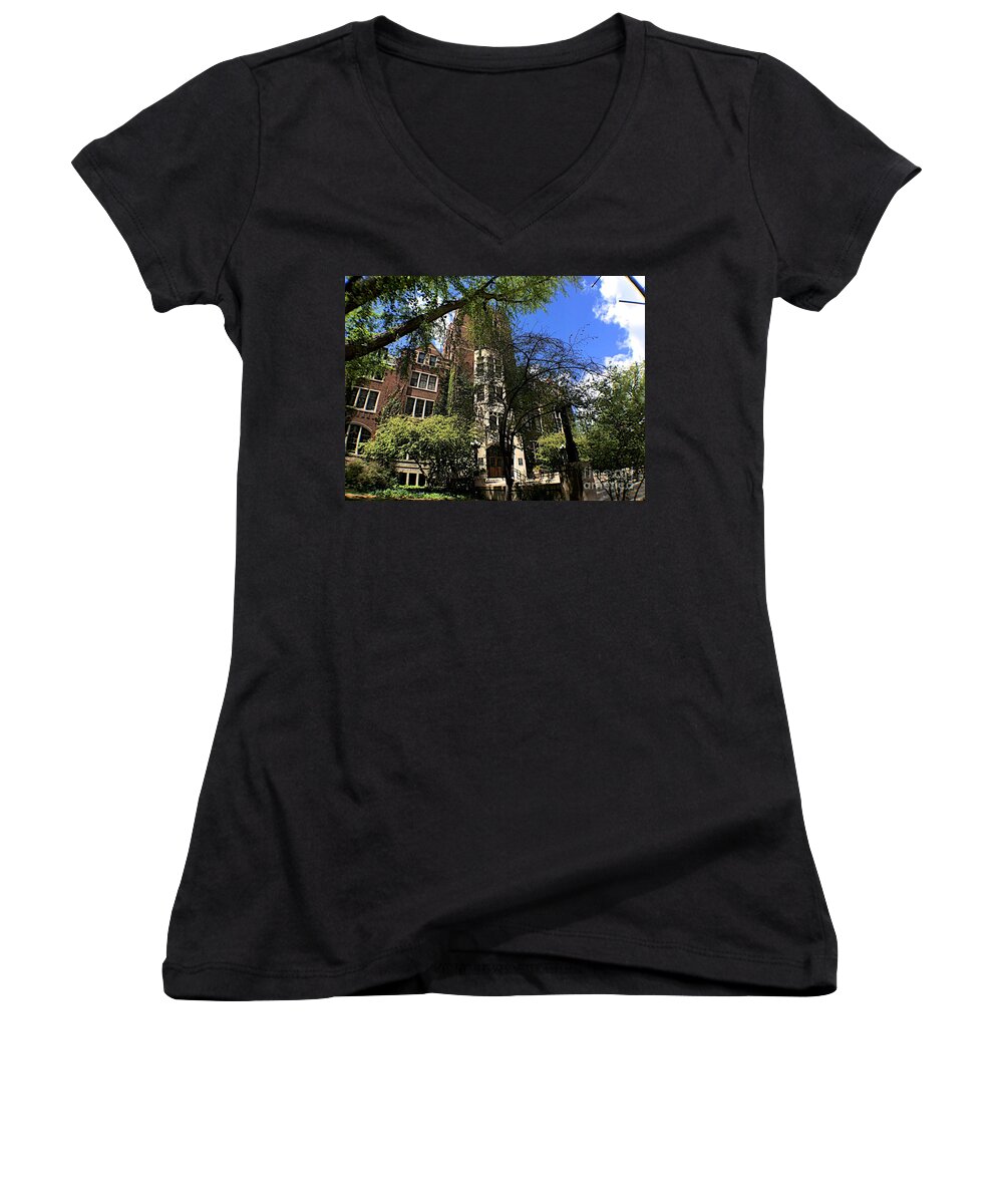 Architecture Women's V-Neck featuring the photograph Edifice by Joseph Yarbrough