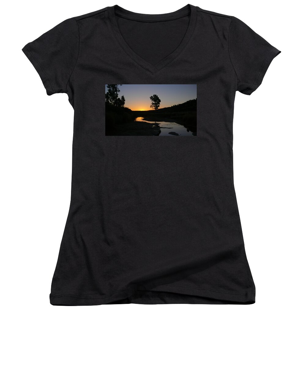 Australia Women's V-Neck featuring the photograph Evening Wonderland by Evelyn Tambour