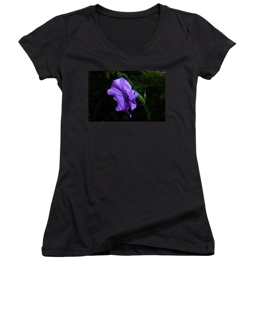  Women's V-Neck featuring the photograph Flower by Dart Humeston