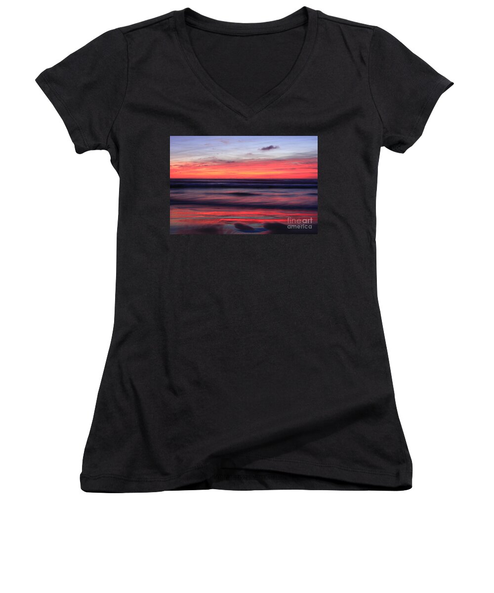 Landscapes Women's V-Neck featuring the photograph Forever California by John F Tsumas