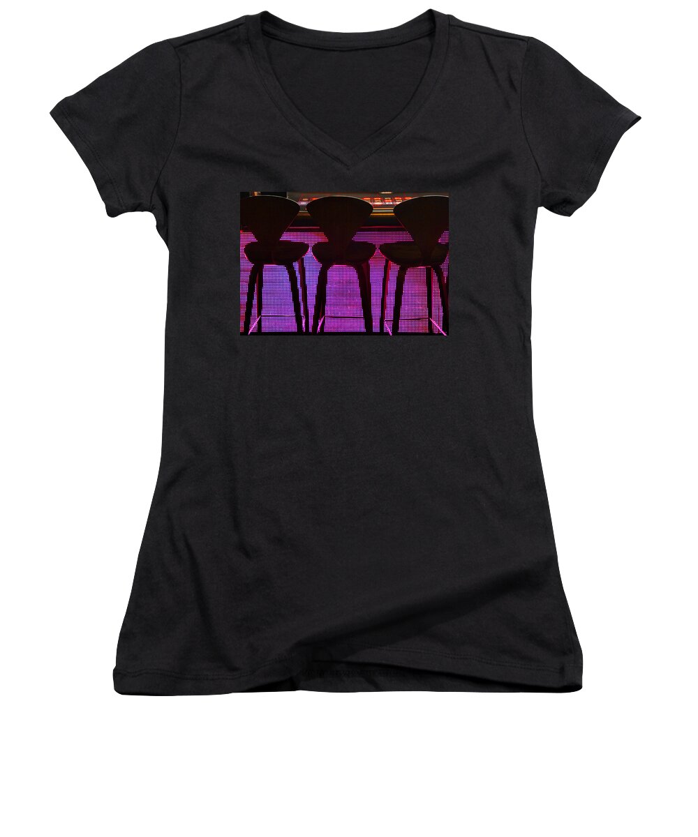 Gaming Women's V-Neck featuring the photograph Game table 2 by Tammy Espino