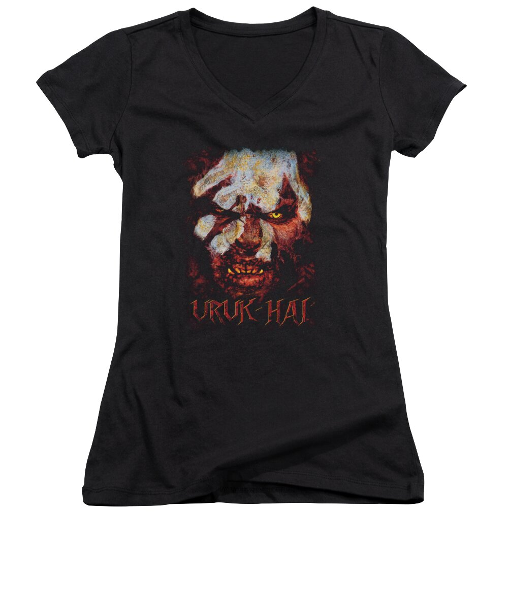 Orc Women's V-Neck featuring the digital art Lor - Uruk Hai by Brand A