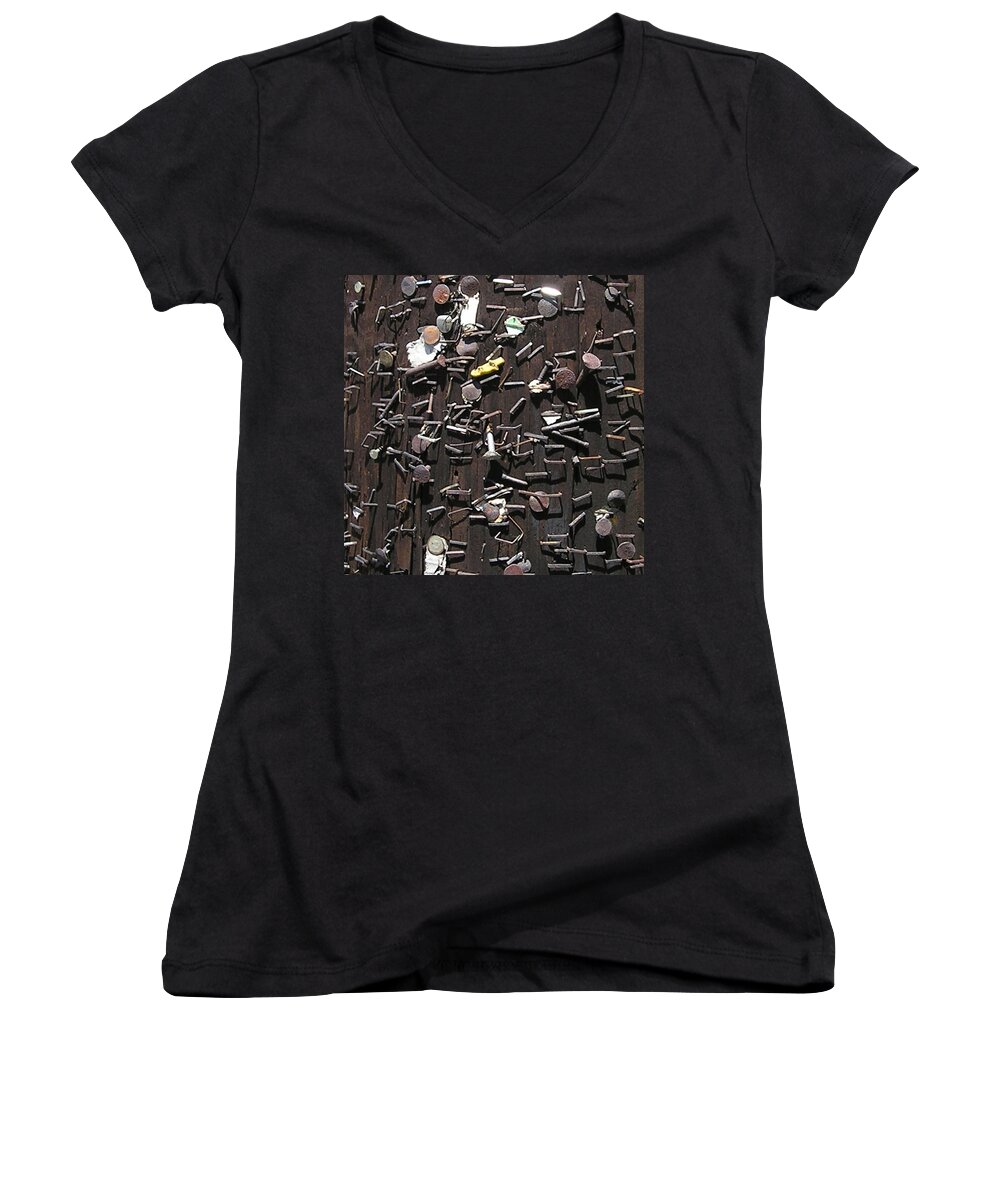 Staples Women's V-Neck featuring the photograph No News Lately by R Allen Swezey
