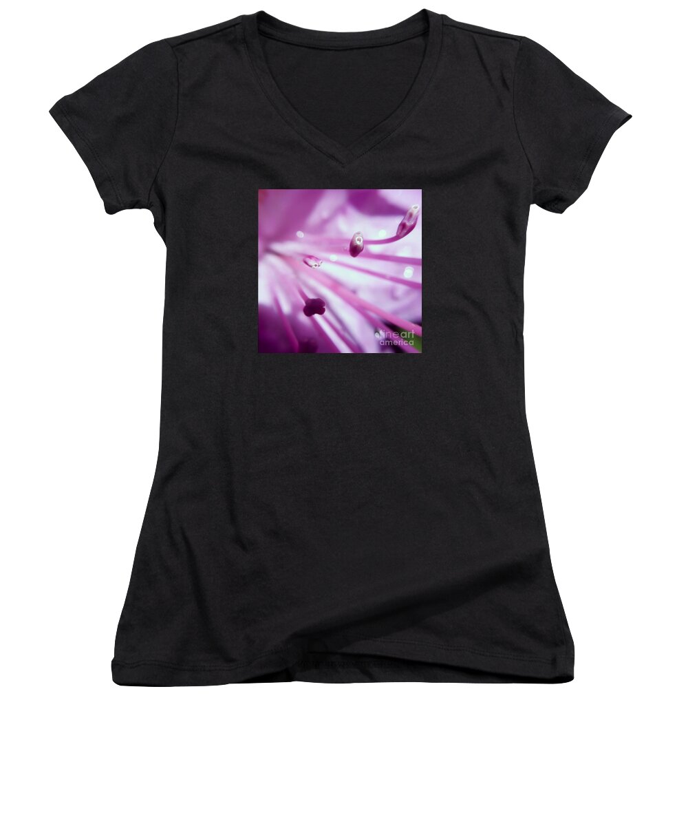 Flowers Women's V-Neck featuring the photograph On The Inside by Kerri Farley