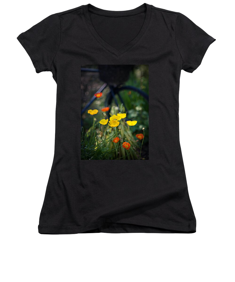 Canada Women's V-Neck featuring the photograph Poppies by Doug Gibbons