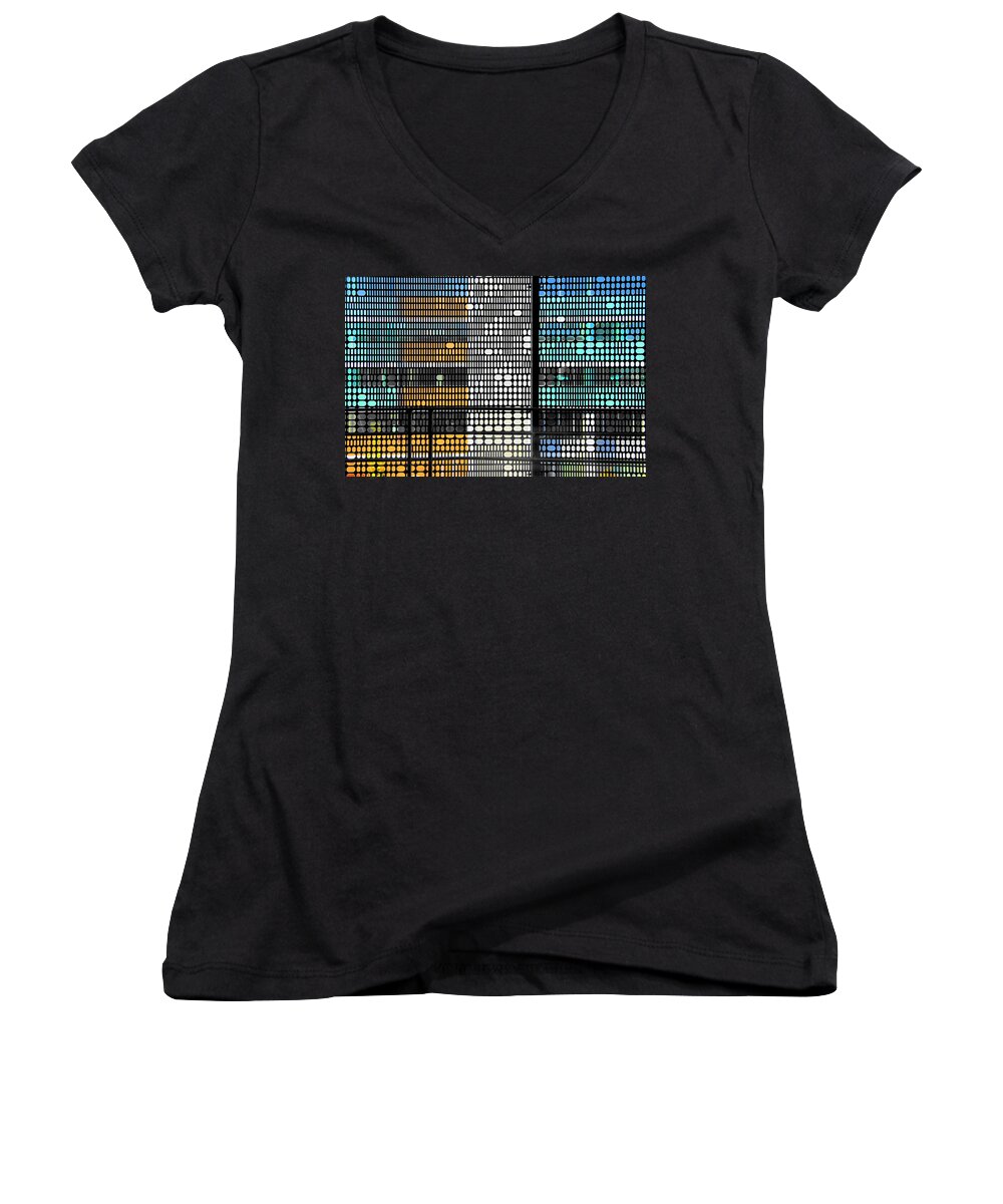 Abstract Women's V-Neck featuring the photograph Precisely by Nick David