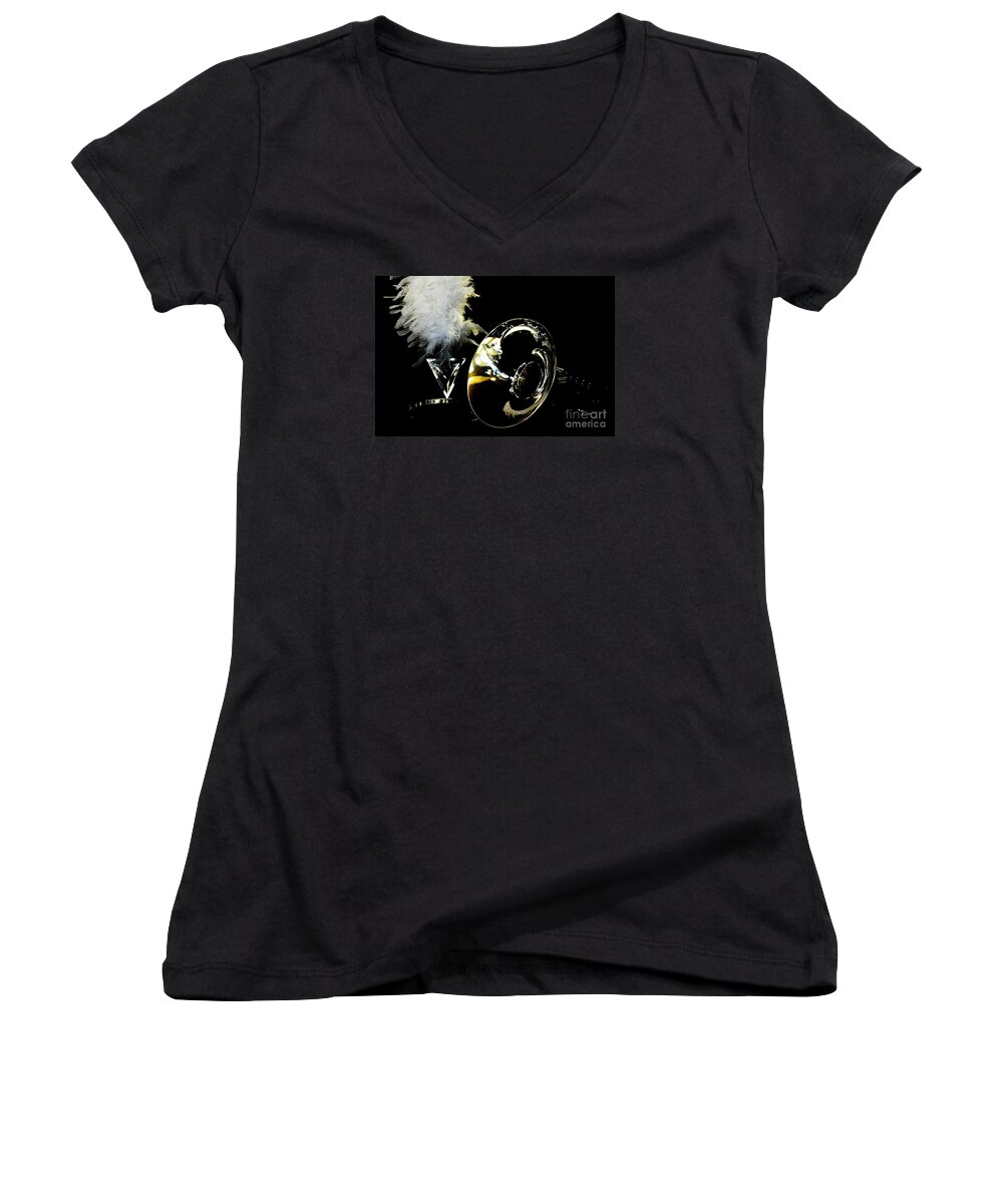 Instrument Women's V-Neck featuring the photograph Pride Performance by Michelle Frizzell-Thompson