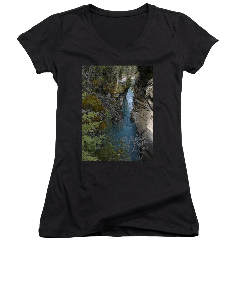 Photograph Women's V-Neck featuring the photograph Rocky Mountain Wonder by Rhonda McDougall