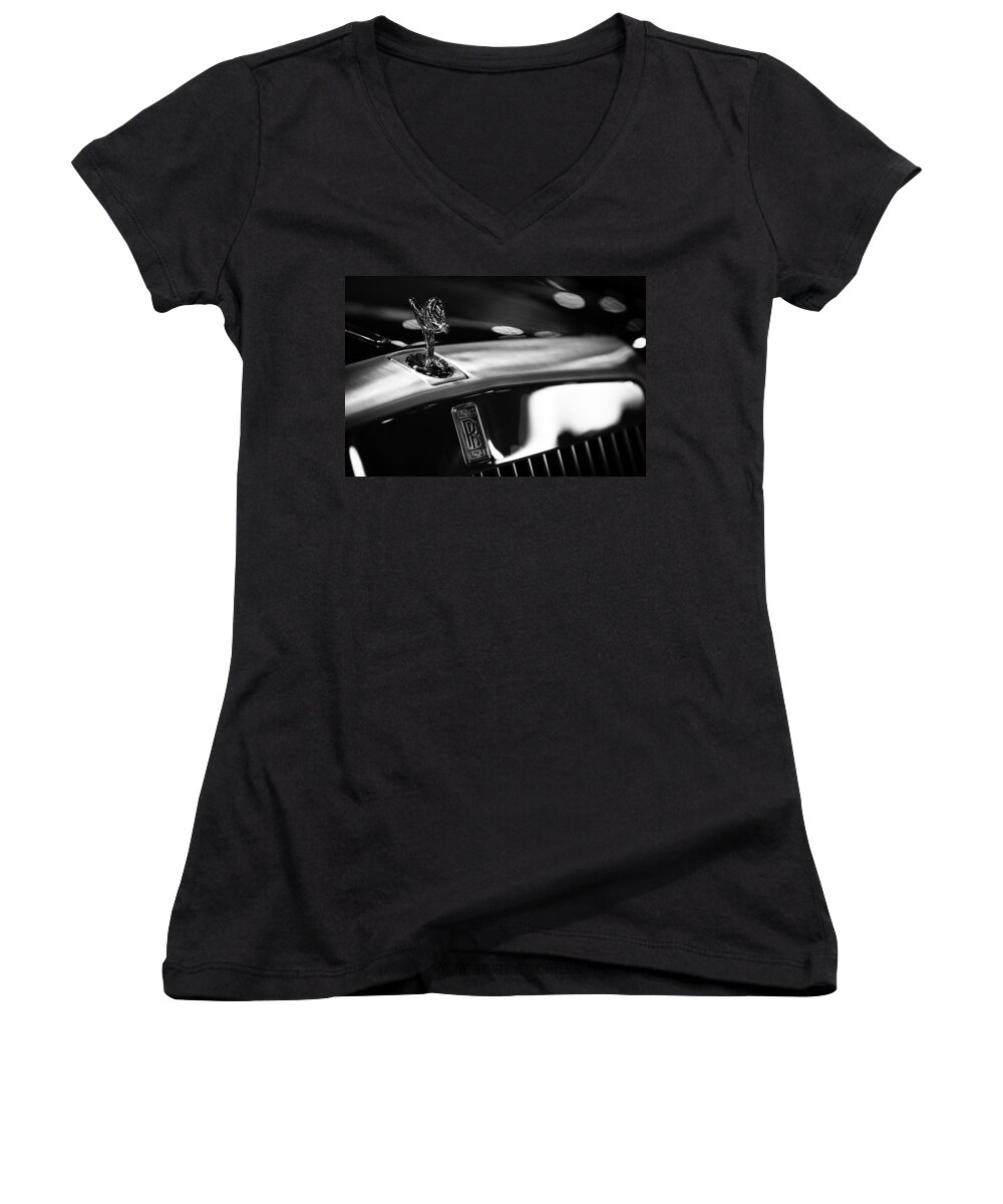 Phantom Drophead Coup Women's V-Neck featuring the photograph Rolls Royce by Sebastian Musial