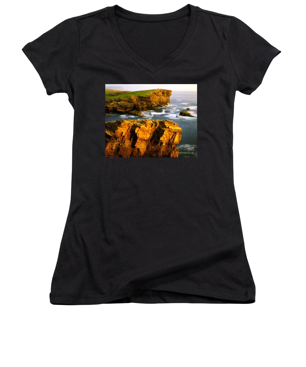 Europe Women's V-Neck featuring the photograph Sea of Time by Edmund Nagele FRPS