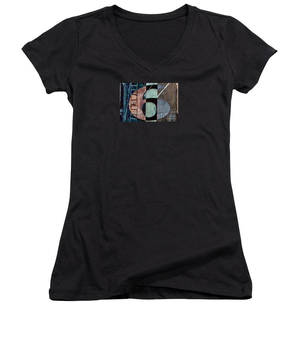 Architecture Women's V-Neck featuring the photograph SIX by Alice Cahill