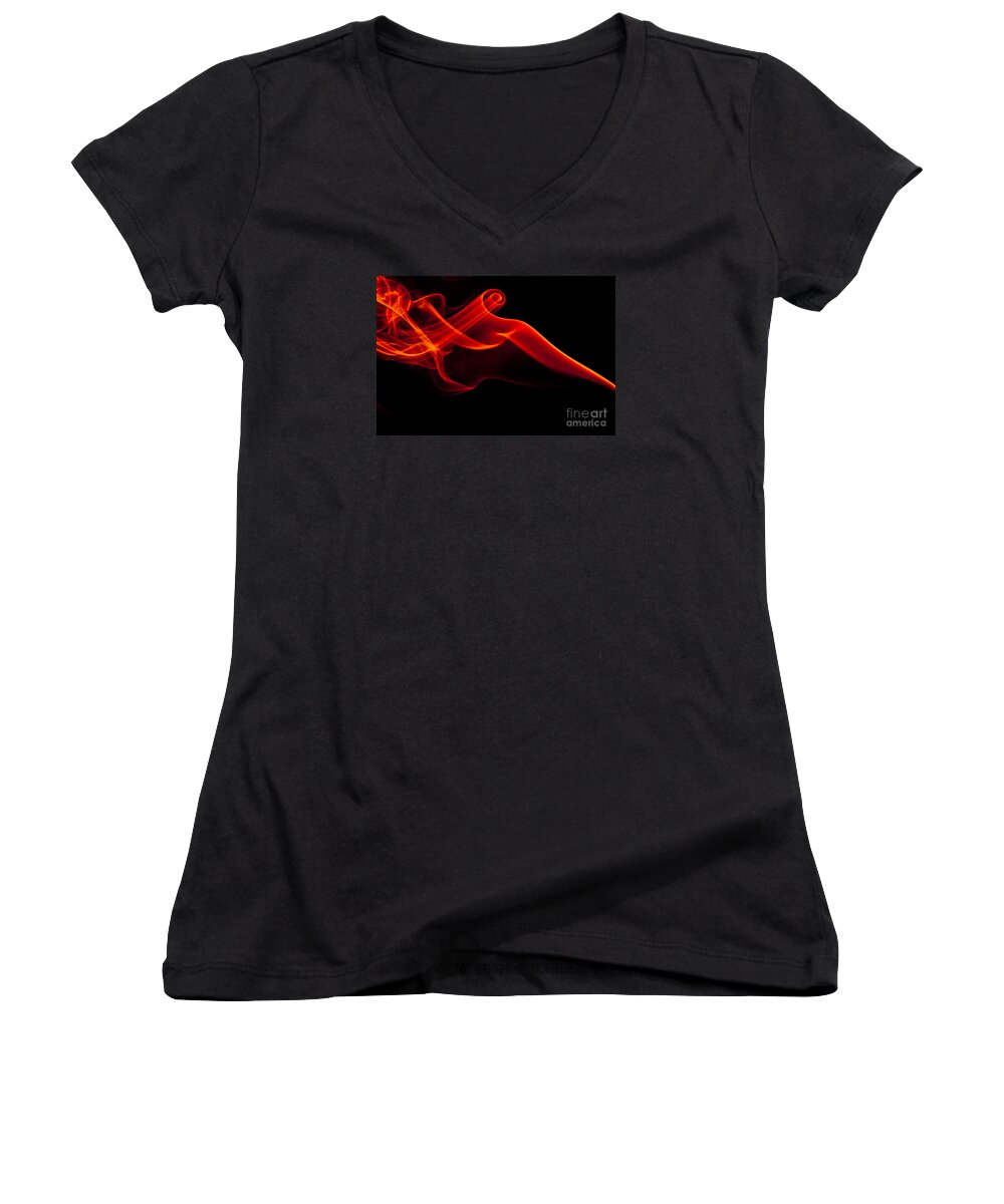 Fire Women's V-Neck featuring the photograph Smokin by Anthony Sacco