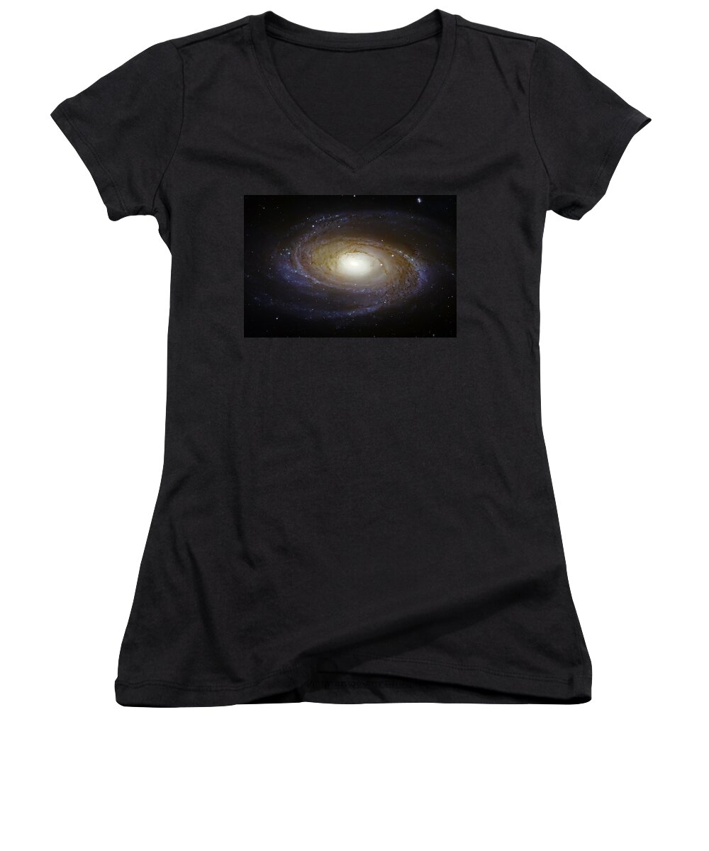 Universe Women's V-Neck featuring the photograph Spiral Galaxy M81 by Jennifer Rondinelli Reilly - Fine Art Photography