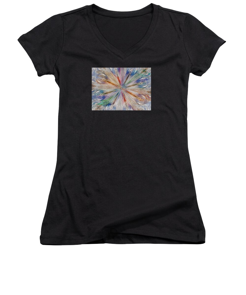 Blues Women's V-Neck featuring the photograph StarBurst by Geraldine DeBoer