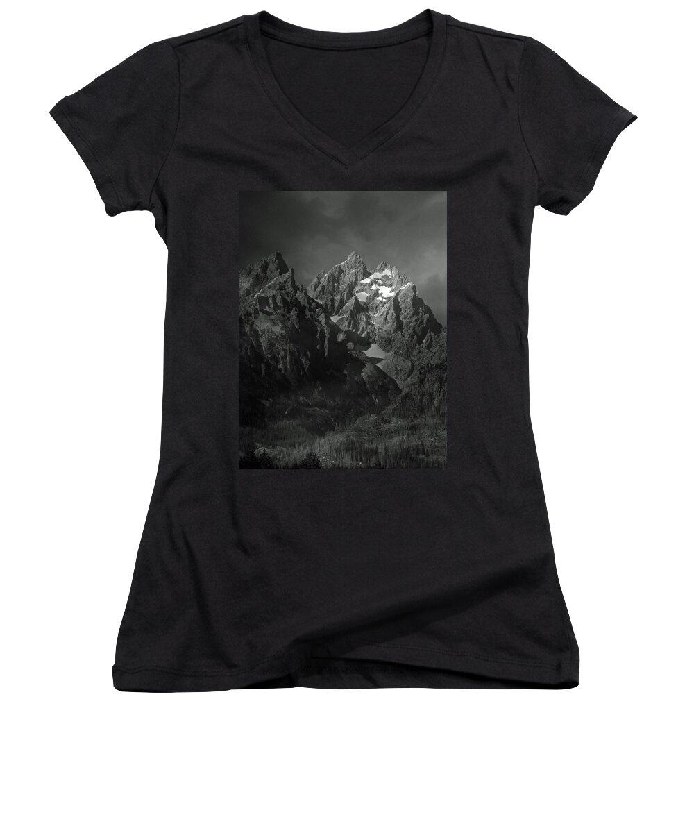 Landscape Women's V-Neck featuring the photograph The Cathedral Group by Raymond Salani III