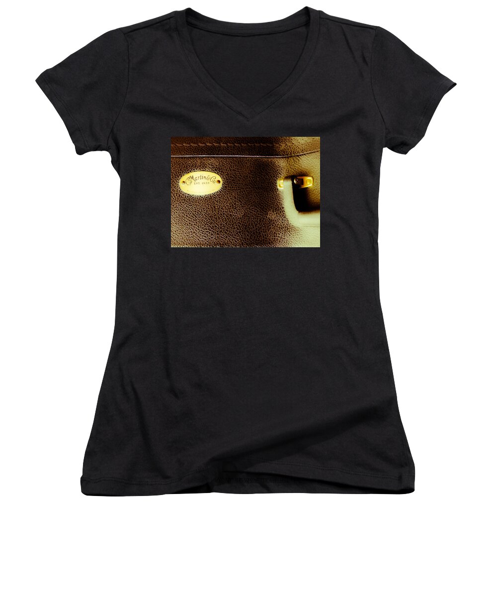 Guitar Women's V-Neck featuring the photograph The Music Inside by Jeff Mize