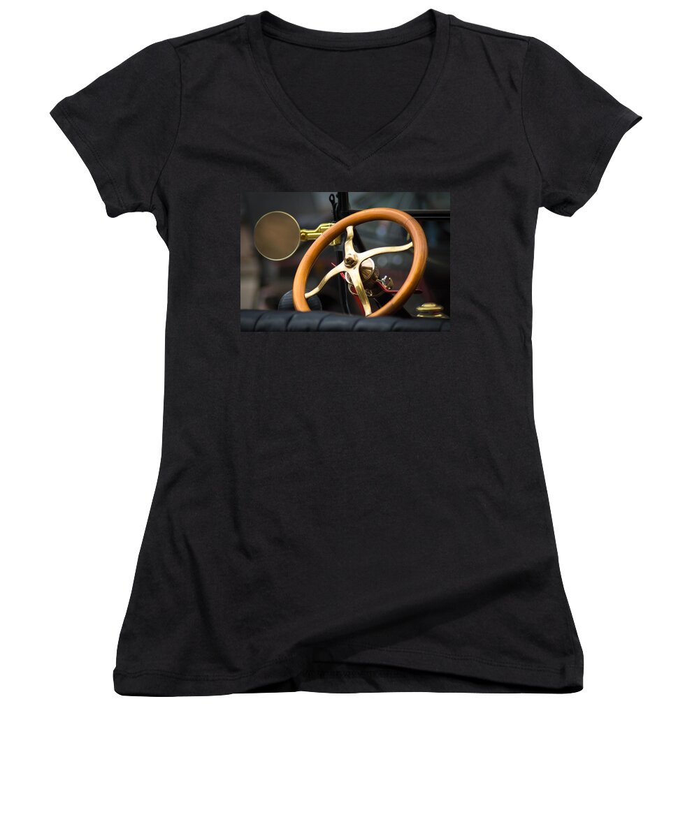 Bill Pevlor Women's V-Neck featuring the photograph Time Traveler by Bill Pevlor