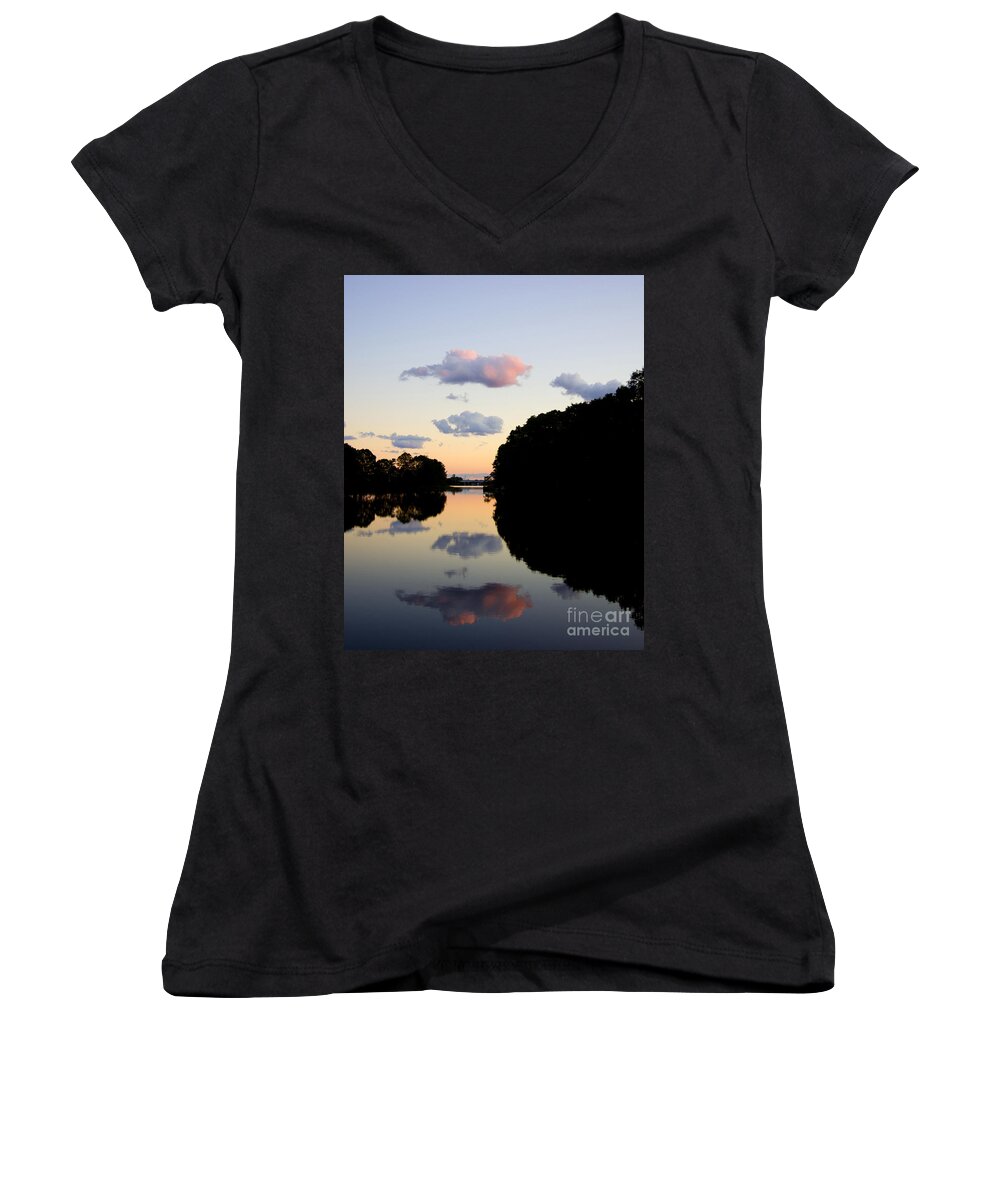 Cloud Women's V-Neck featuring the photograph Tranquility by Joe Geraci