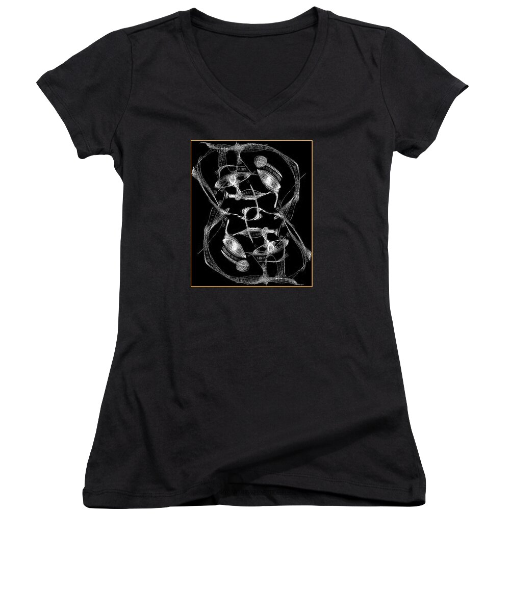 Mike Hope Women's V-Neck featuring the photograph Twisted Me by Michael Hope