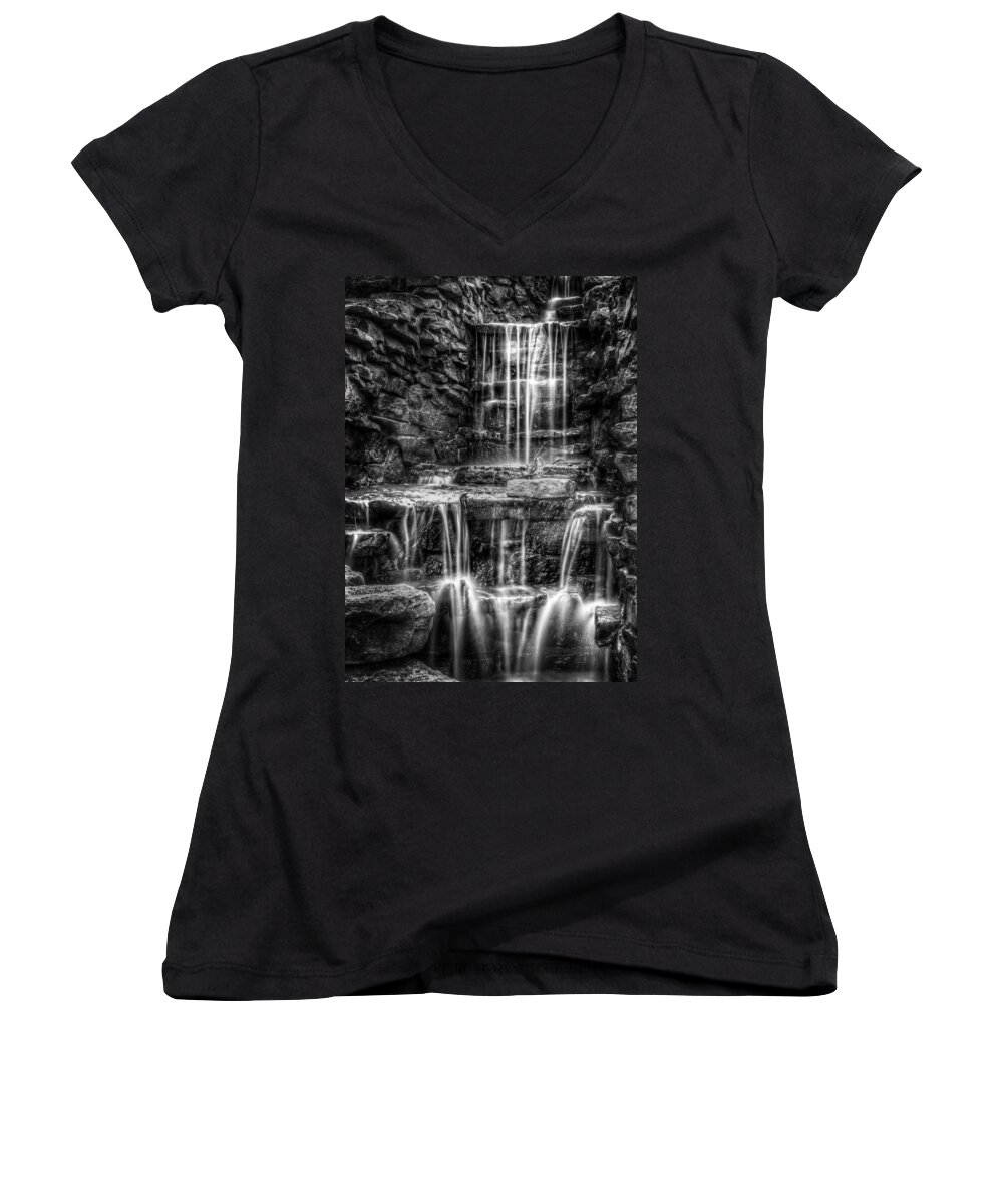 Waterfall Women's V-Neck featuring the photograph Waterfall by Scott Norris