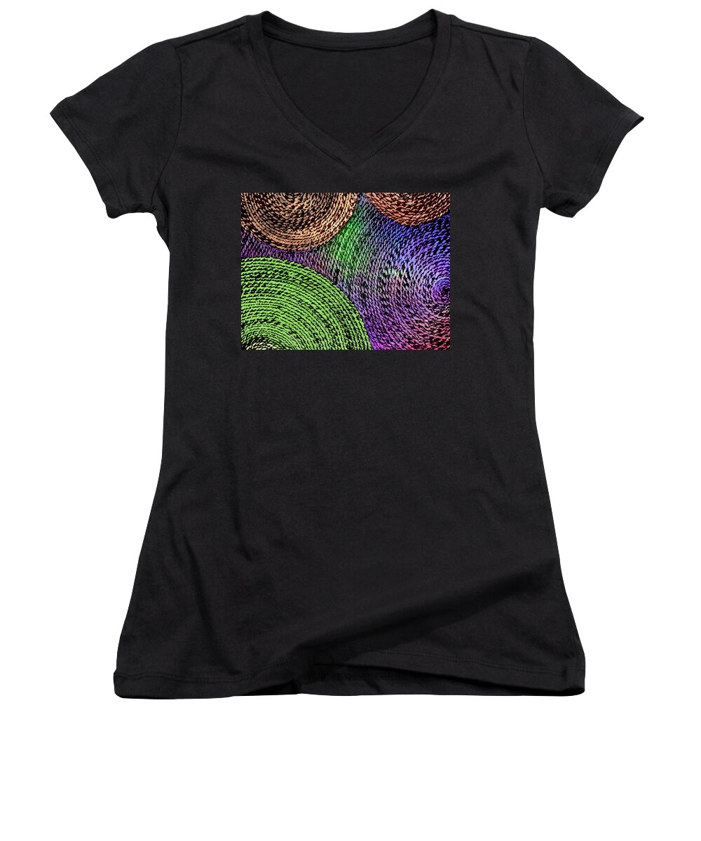 Circles Women's V-Neck featuring the photograph Weaving Universe by Glenn McCarthy Art and Photography