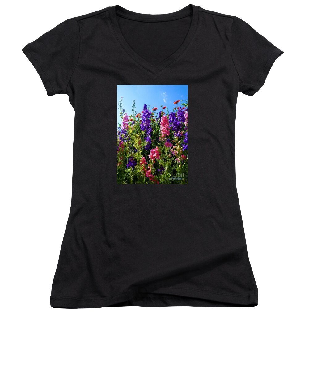 Wildflowers Women's V-Neck featuring the photograph Wildflowers #14 by Robert ONeil