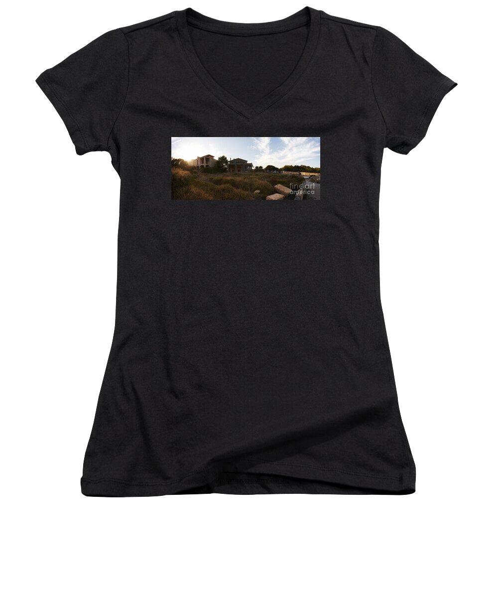 Mallorca Women's V-Neck featuring the photograph Acces to Es Trenc by Agusti Pardo Rossello