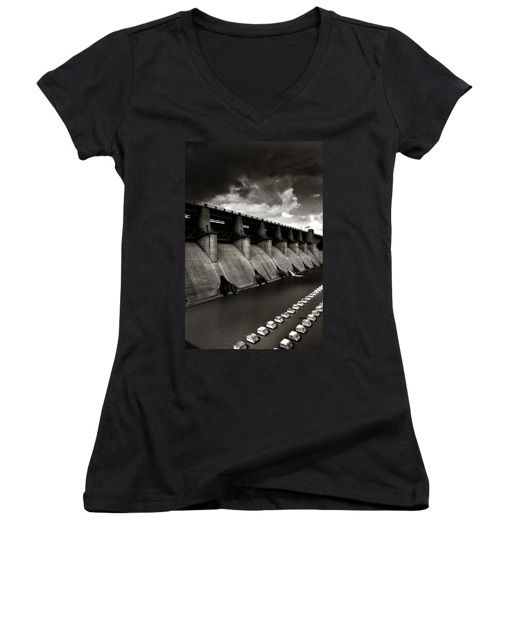 Fall River State Park Women's V-Neck featuring the photograph Dam-it by Brian Duram