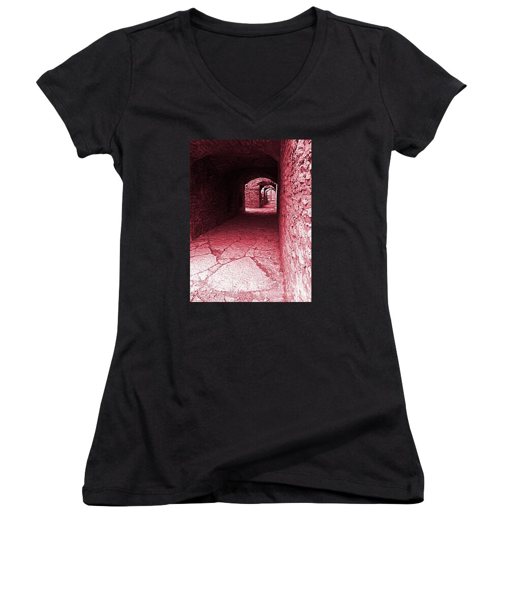 Castle Women's V-Neck featuring the photograph Foretime by Arturas Slapsys