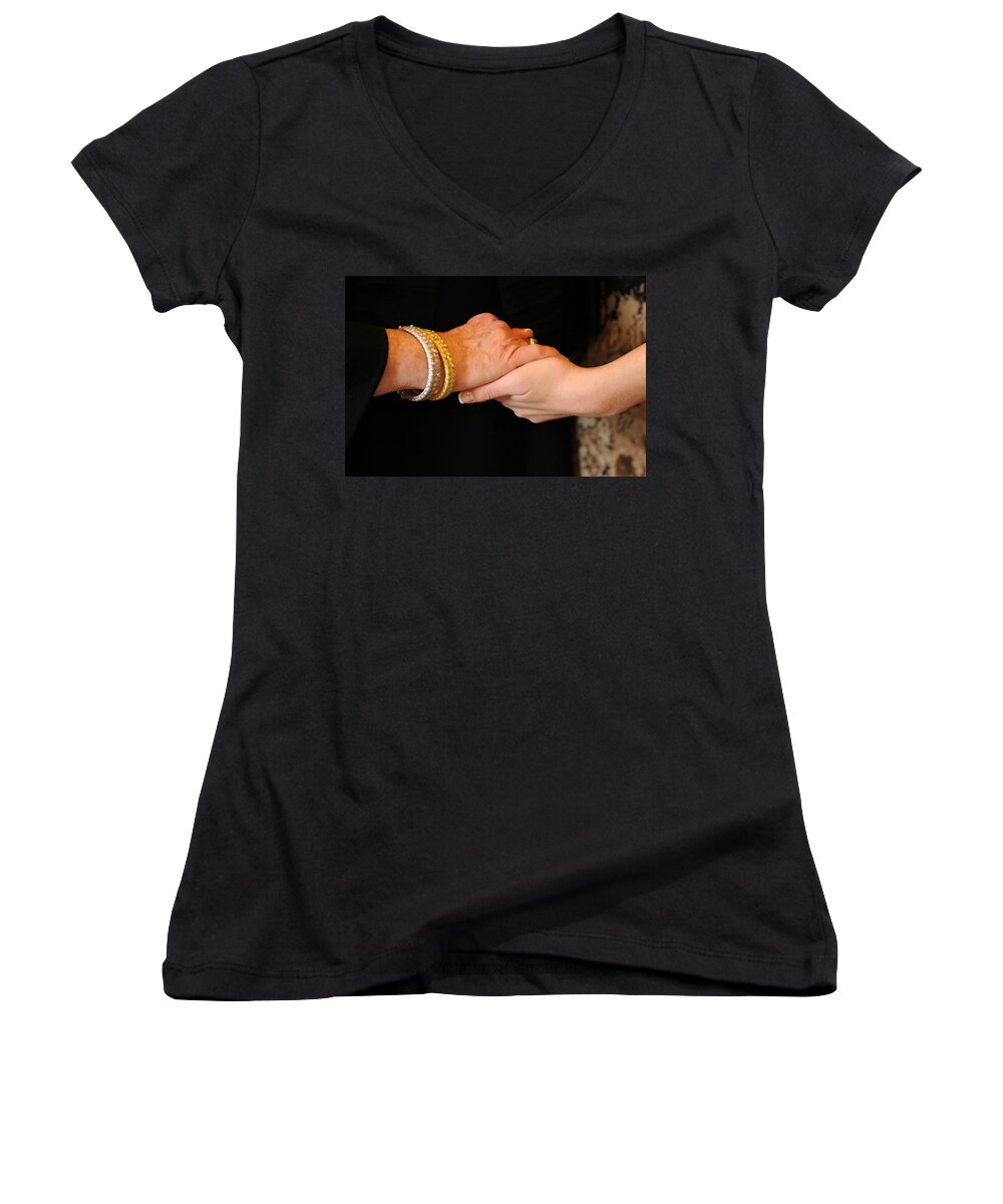 Hand Women's V-Neck featuring the photograph Generations by Richard Bryce and Family