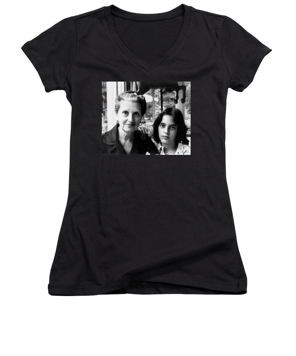 Portrait Women's V-Neck featuring the photograph Generations by Rory Siegel