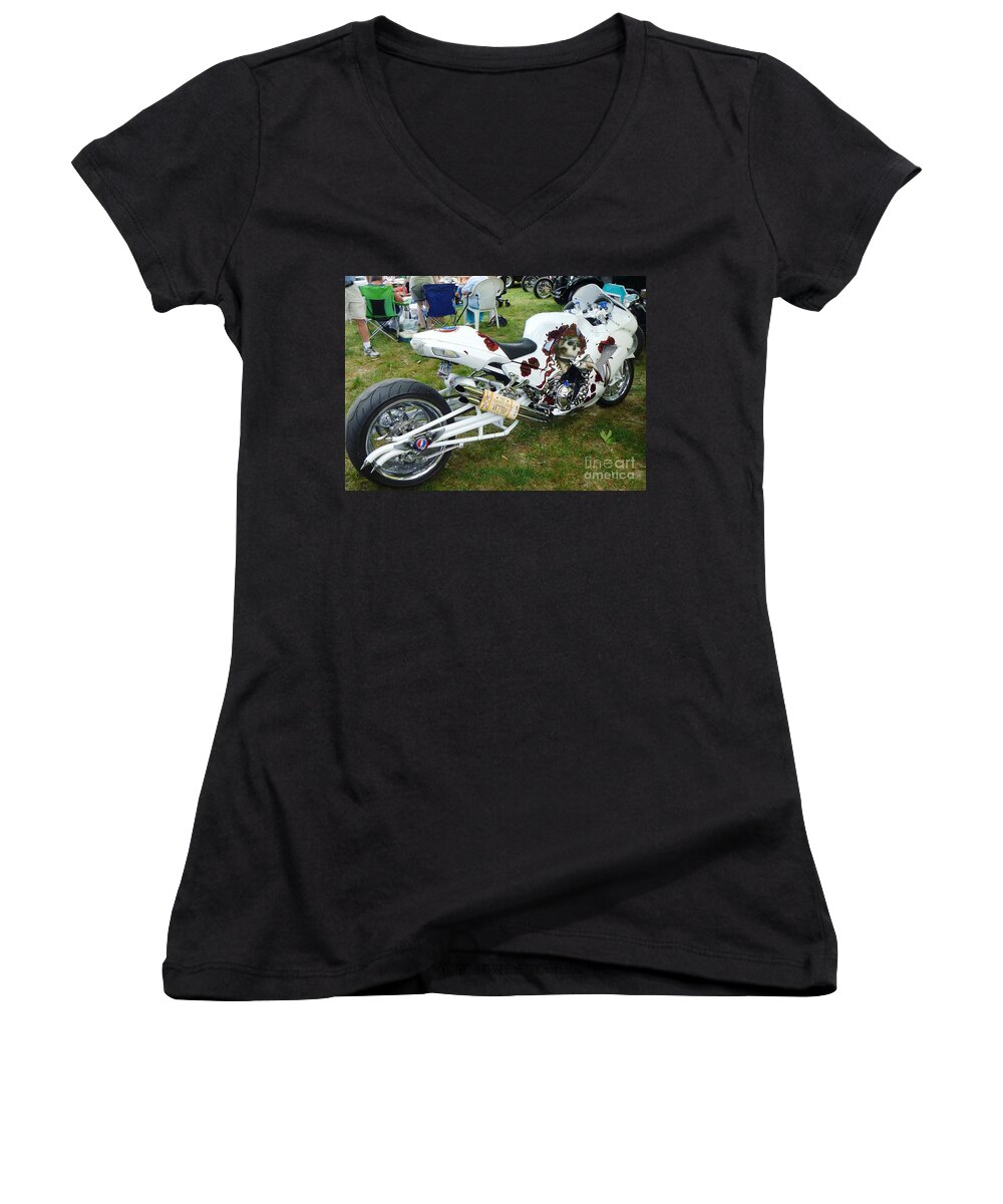 Grateful Dead Women's V-Neck featuring the photograph Mr Charlie Told Me So by Alys Caviness-Gober