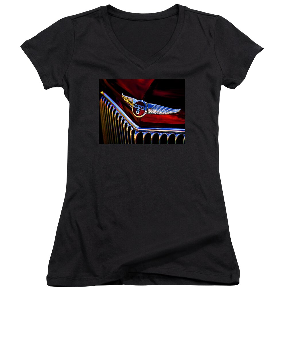 Classic Women's V-Neck featuring the digital art Red Wings by Douglas Pittman