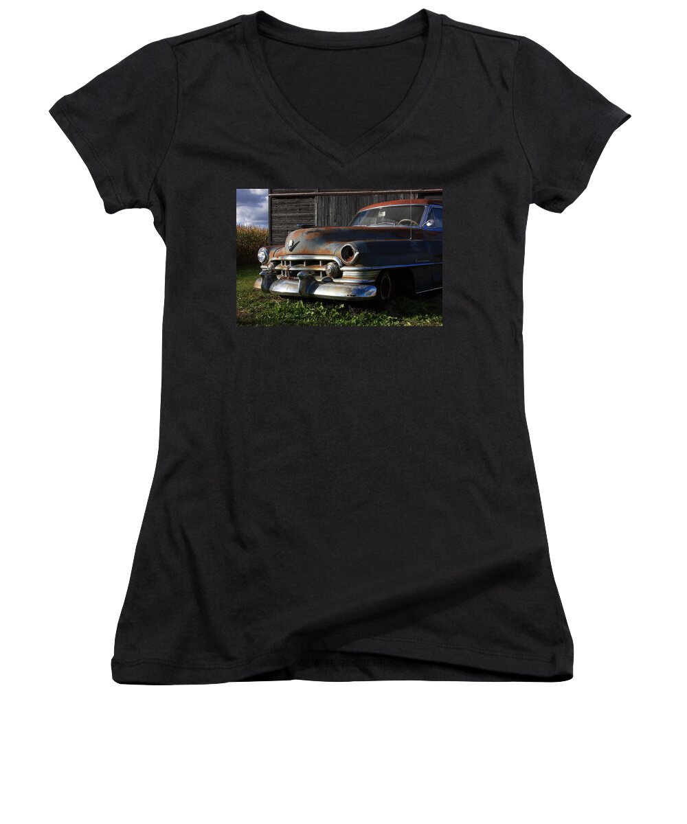Cadillac Women's V-Neck featuring the photograph Retired by Lyle Hatch