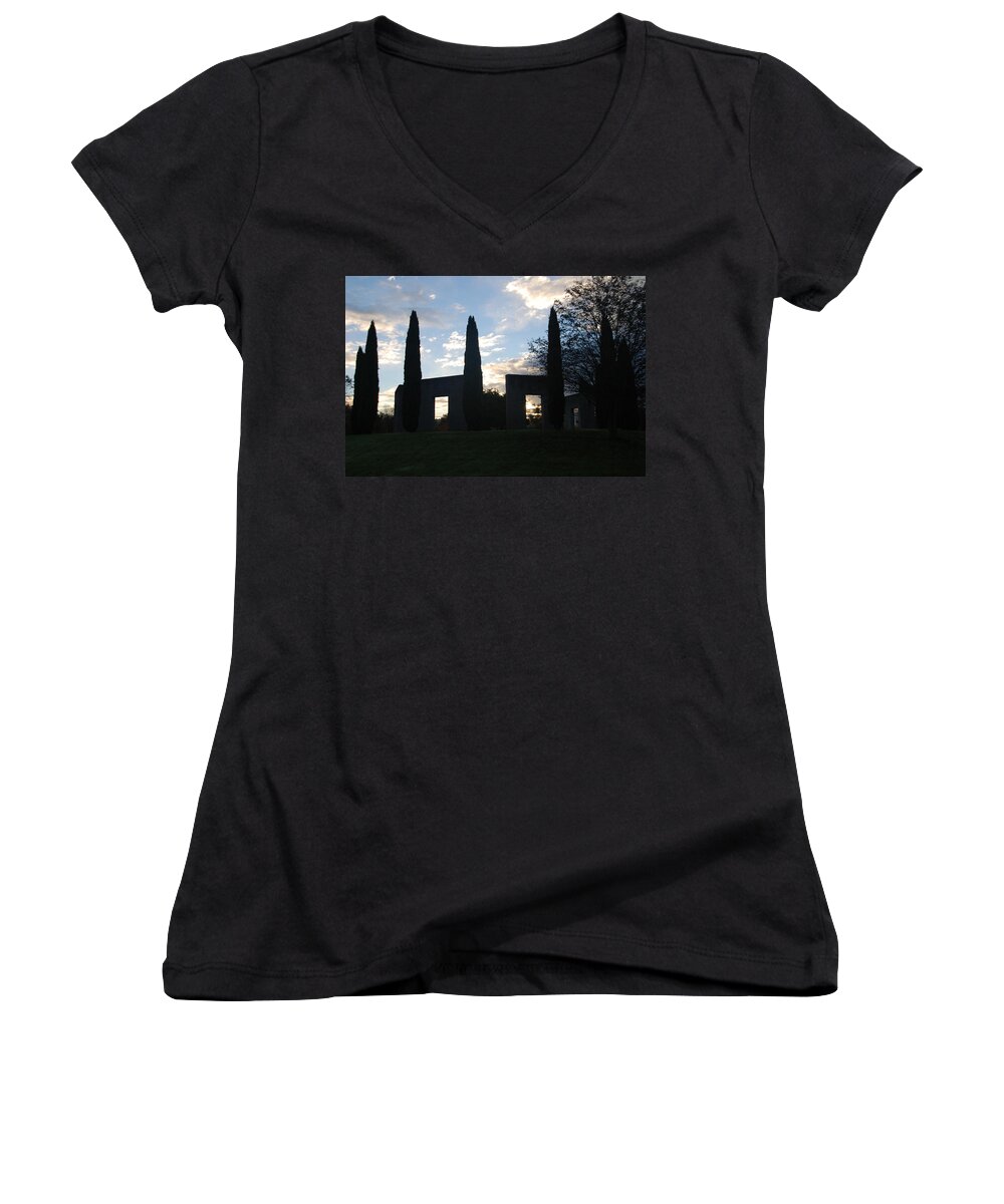 Stonehenge Women's V-Neck featuring the photograph Stonehenge by Michael Merry