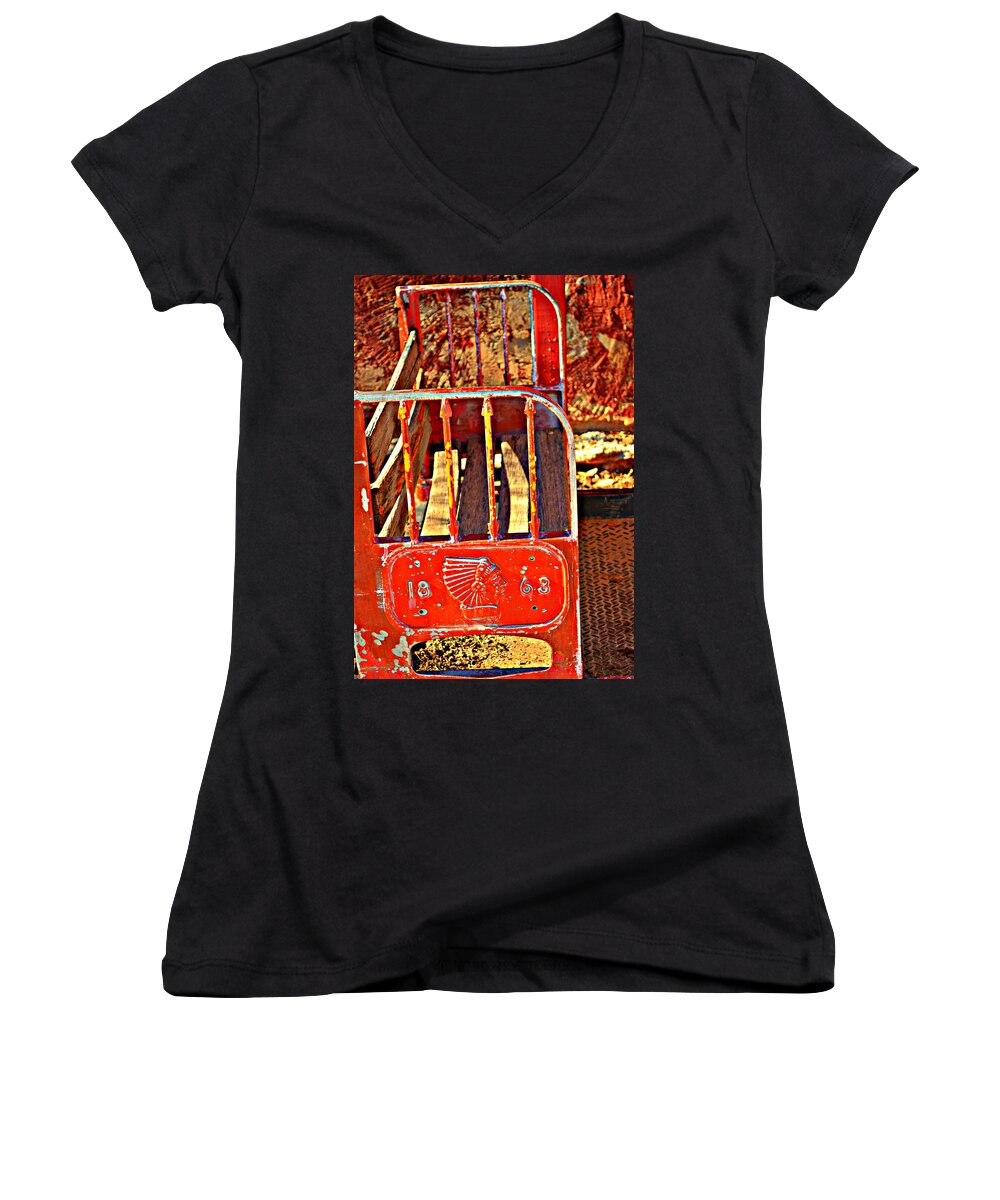 Train Women's V-Neck featuring the photograph Train Ride by Diane montana Jansson