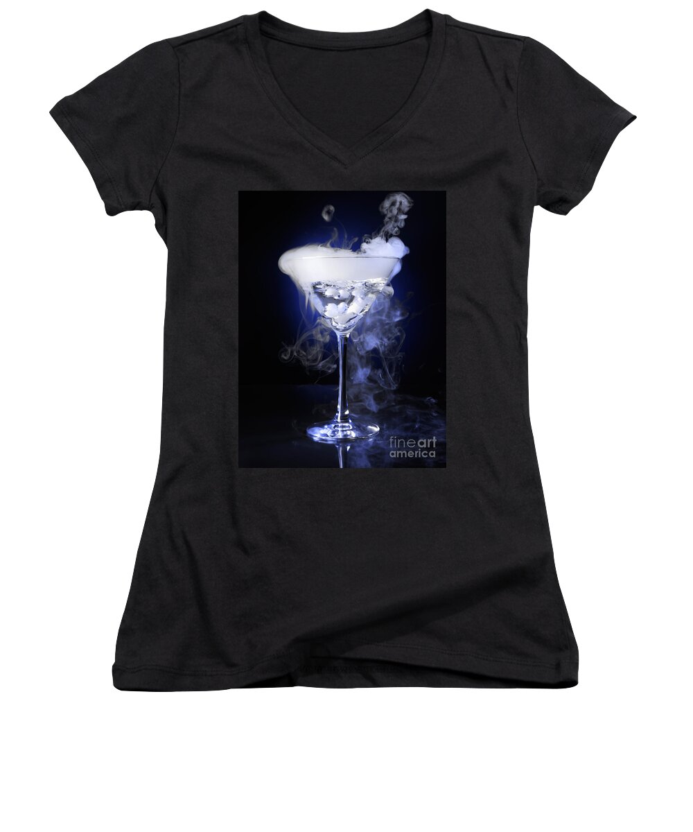 Drink Women's V-Neck featuring the photograph Exotic Drink #2 by Maxim Images Exquisite Prints