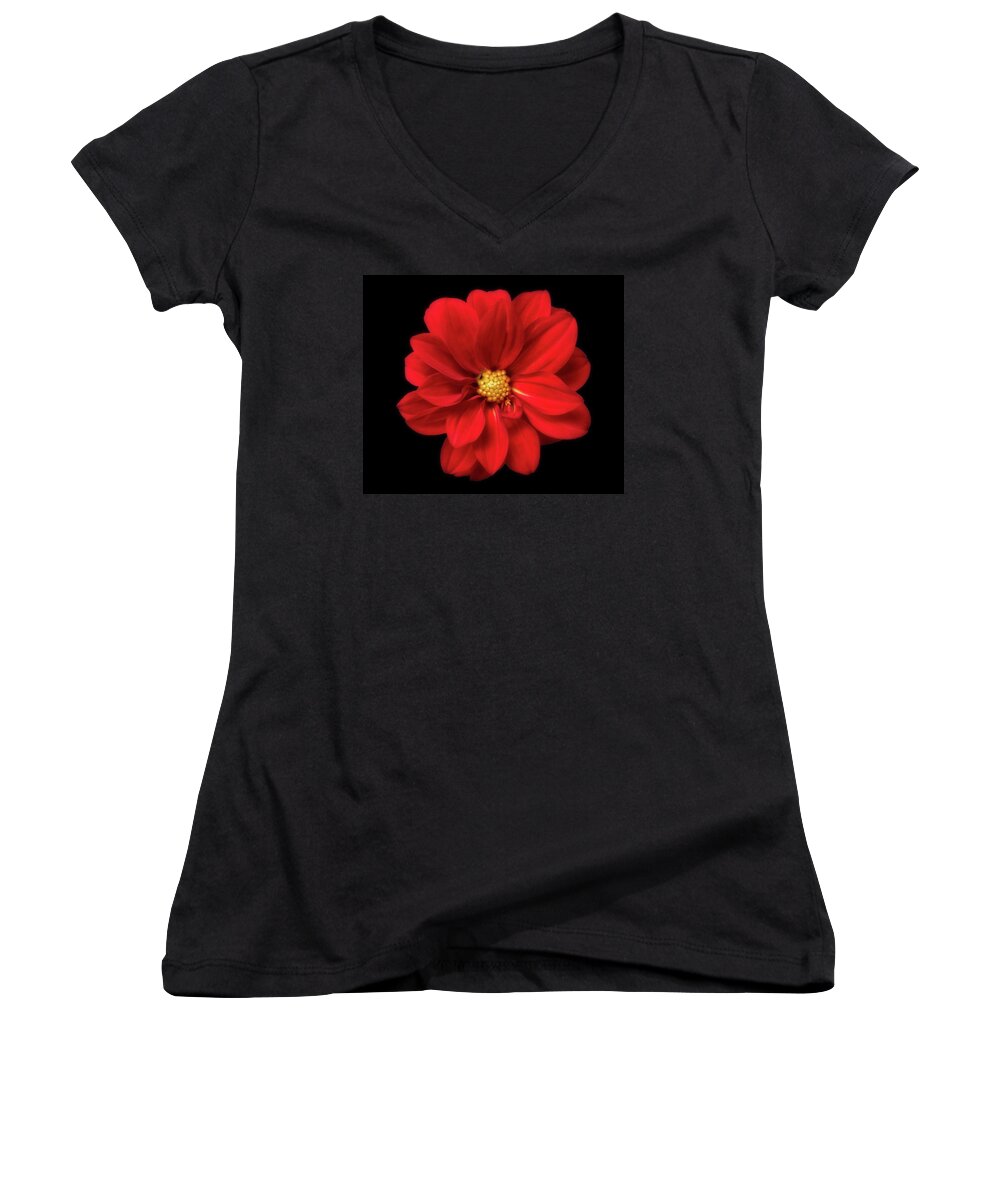 Red Women's V-Neck featuring the photograph Red Summer Memory 2 by Johanna Hurmerinta