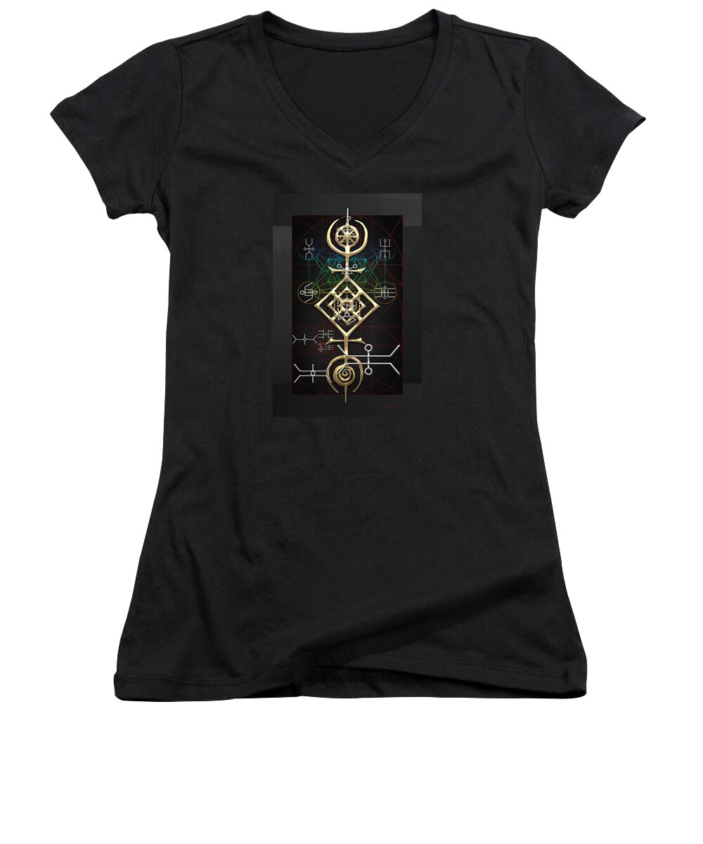 'akashic Records' By Serge Averbukh Women's V-Neck featuring the photograph The Answer to Everything #1 by Serge Averbukh