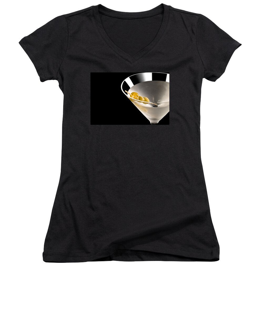 Alcohol Women's V-Neck featuring the photograph Vodka Martini #1 by U Schade