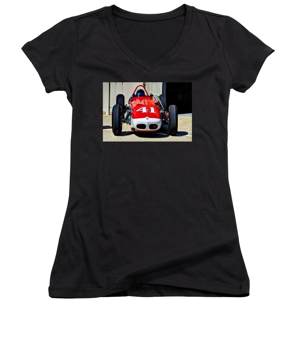 1961 Watson Roadster Women's V-Neck featuring the photograph 1961 Watson Roadster by Josh Williams