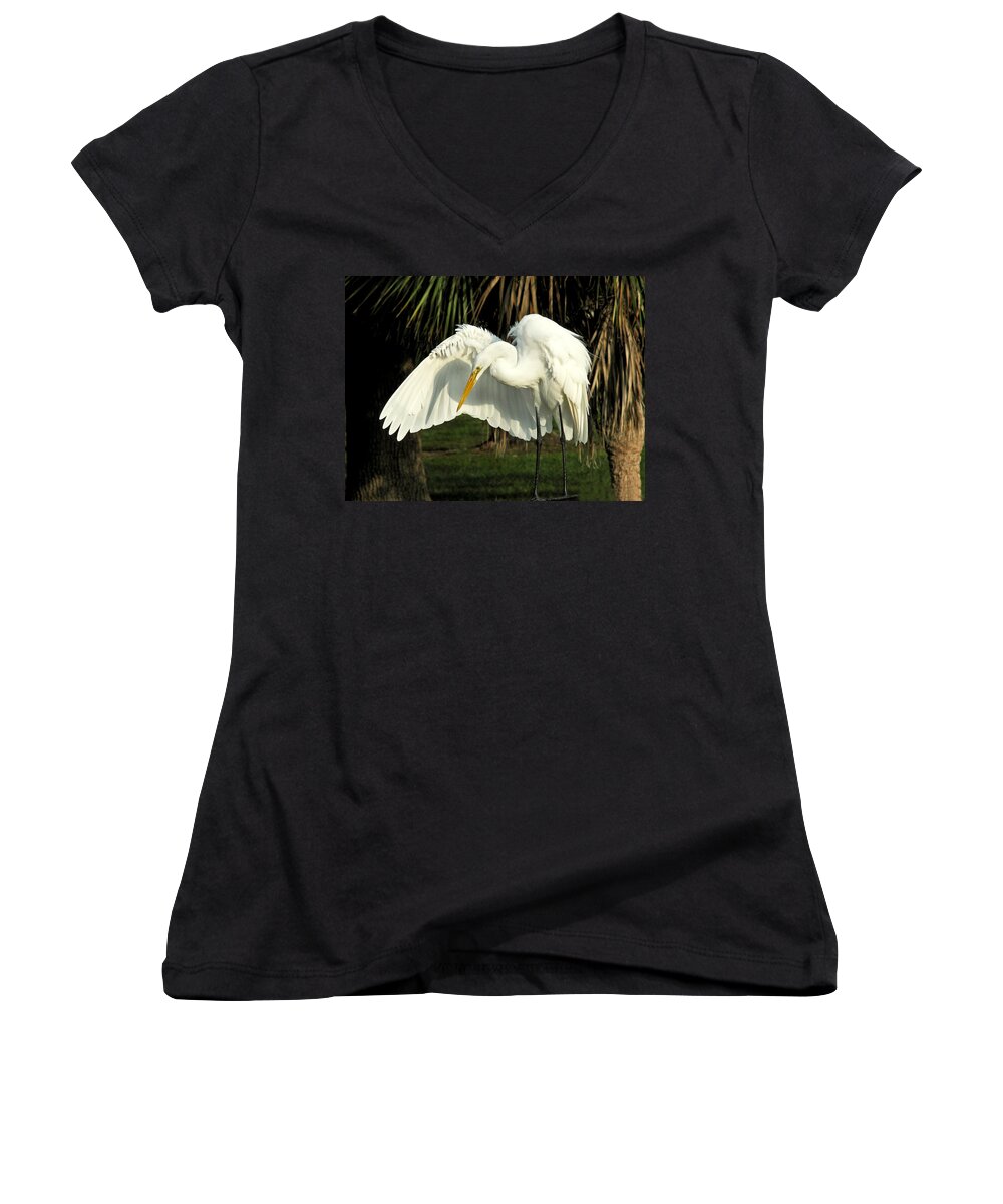 Nature Women's V-Neck featuring the photograph Me and My Shadow #2 by Peggy Urban