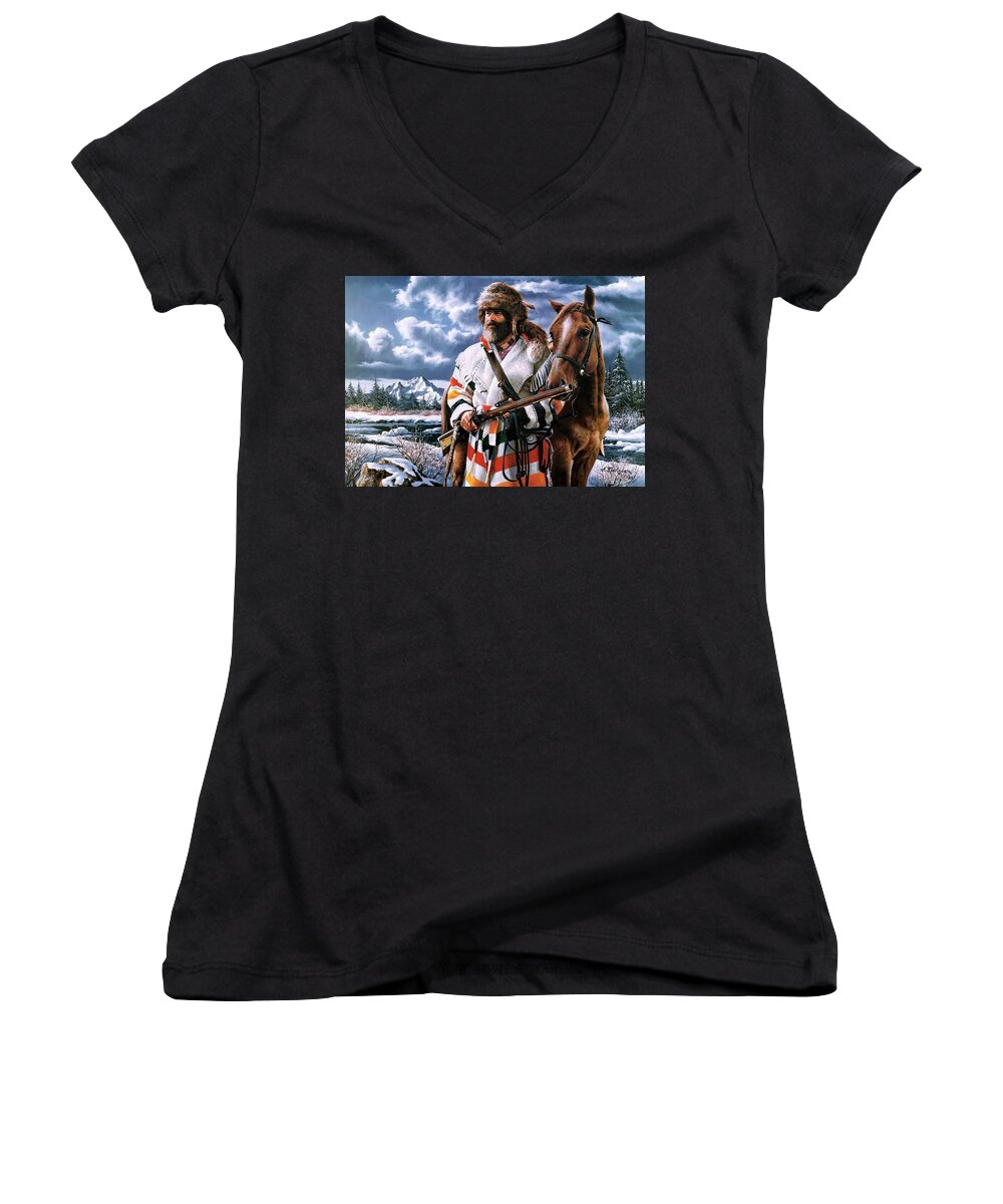 Painting Women's V-Neck featuring the digital art Painting #22 by Super Lovely