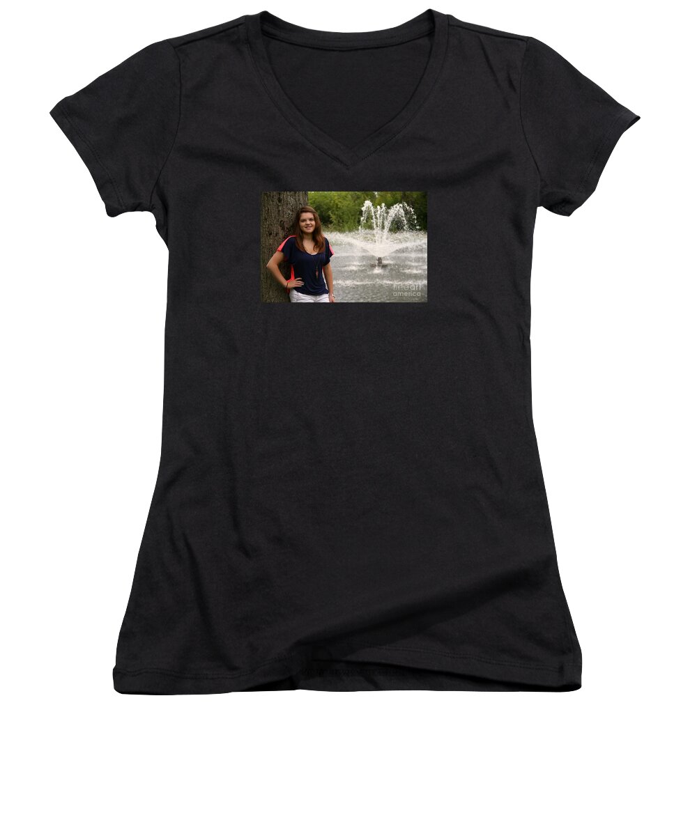  Women's V-Neck featuring the photograph 3445 by Mark J Seefeldt