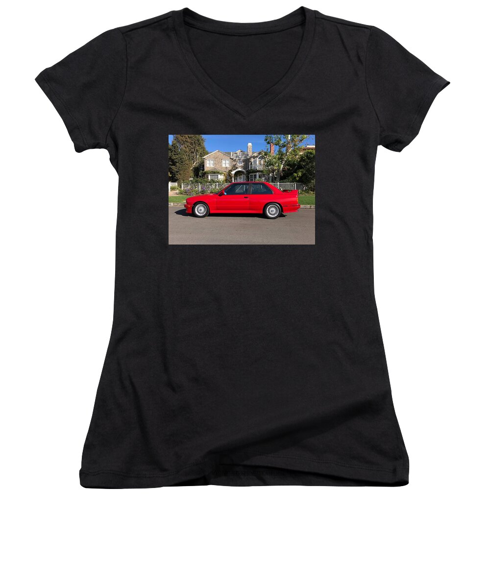 Bmw M3 Women's V-Neck featuring the photograph Bmw M3 #7 by Jackie Russo