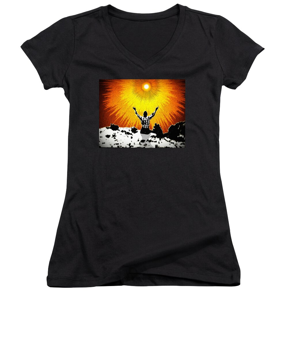 God Women's V-Neck featuring the photograph A Place To Abandon Yourself by Glenn McCarthy Art and Photography
